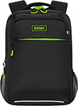 фото Рюкзак grizzly 2 отделения для мальчиков ''black/light green'' 39х26х19 см rb-156-1/6 271237