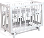 Кроватка для новорожденного Lilla Aria белая маятниковый механизм для кроватки lilla для кроватки aria дерево