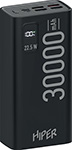 Внешний аккумулятор Hiper EP 30000 30000mAh 3A QC PD 5xUSB черный (EP 30000 BLACK) внешний аккумулятор xo xo pr201 30000 ма ч для мобильных устройств для ноутбука