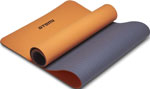 Коврик для йоги и фитнеса Atemi AYM13С TPE 173х61х04 см серо-оранжевый гантели для фитнеса sport elite h 201 1 кг 2 штуки оранжевый