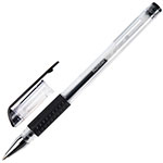 Ручка гелевая Brauberg Number One, черная, ВЫГОДНЫЙ КОМПЛЕКТ 12 штук, линия 35 мм, с грипом, (880213)