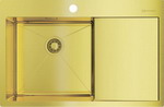 Кухонная мойка Omoikiri AKISAME 78-LG-L светлое золото (4973085) кухонная мойка и смеситель omoikiri akisame 78 lg l светлое золото 4973085 4994291