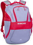 Рюкзак Rivacase для ноутбука 15.6''  20л  серо-красный 5225 grey/red