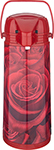 фото Термос agness со стеклянной колбой и помпой 1.9 л цвет красный 910-665