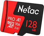 Карта памяти microSD Netac P500 ECO, 128 GB + адаптер (NT02P500ECO-128G-R) карта памяти 128gb netac microsdhc p500 nt02p500stn 128g s