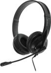 Компьютерная гарнитура A4Tech HU-10, черный, 2 м, накладные, USB (HU-10/USB/BLACK)