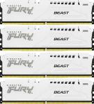 

Оперативная память Kingston DDR5 128GB (4x32GB) 5200MHz FURY Beast White XMP (KF552C40BWK4-128), Белый