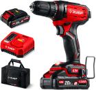 Дрель-шуруповерт Зубр 20 В 40 Нм 2 АКБ LMS 2 Ач сумка ДШ-40-22 7910₽