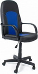 фото Кресло tetchair parma (кож/зам черный синий pu c-36-6/pu c 36-39)