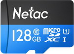 Карта памяти Netac P500 Standard 128ГБ microSDXC U1 up to 80MB/s NT02P500STN-128G-S карта памяти 16gb netac microsdhc p500 nt02p500stn 016g r с переходником под sd