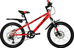 Велосипед Novatrack 20'' EXTREME красный, сталь, 6 скор., Shimano TY21/Microshift TS38, дисковый тормоз 20SH6D.EXTREME.R кассета для велосипеда shimano deore slx hg81 10 скоростей 11 32 icshg8110132
