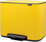 Бак для мусора Brabantia ''Bo'' с педалью желтая маргаритка 36л, 121425