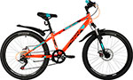 Велосипед Novatrack 24 EXTREME оранжевый  стальная рама 12  6 скор.  дисковый тормоз 24SH6SD.EXTREME.12OR21
