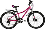 Велосипед Novatrack 24 KATRINA алюм.рама 10  розовый металлик  21-скор  диск.тор.STG 24AHD.KATRINA.10GPN20