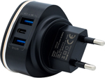 

Сетевое ЗУ Qumann QTC-03 Type-C и 2USB (AUTO-ID 3 1A 15 5W) черный 50030