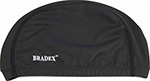 Шапочка для плавания Bradex текстильная покрытая ПУ, черная SF 0366 шапочка для плавания взрослая силиконовая onlytop триколор обхват 54 60 см