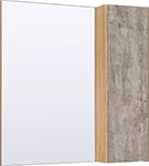 Зеркальный шкаф Runo Мальта 70, серый/дуб (00-00001102) зеркальный шкаф mixline байкал 70 белый серый 4640030869626