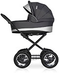 

Коляска 2 в 1 Riko BASIC ALFA Ecco Classic, 01 графит-серый