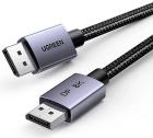 

Кабель Ugreen DP120, DisplayPort, 1.4 Male to Male 8K, 1м., цвет серый, 25903