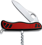 

Нож перочинный Victorinox Sentinel One Hand 111 мм 3 функции с фиксатором красный с чёрным