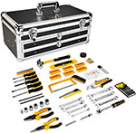 Набор инструментов Premium Deko DKMT240 (240 предметов) в чемодане желтый пневматический молоток чемодан 8 предметов deko dkpt04 set 3 018 1104