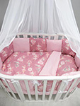 

Комплект в кроватку Amarobaby Нежный Танец розовый 15 предметов AMARO-3015-NT
