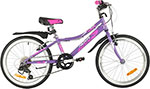 Велосипед Novatrack 20'' ALICE фиолетовый Shimano TY21/Microshift TS38, V- brake тормоз шифтер для велосипеда shimano deore m590 левый 3 скорости трос 1800мм islm590lb