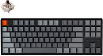 Клавиатура беспроводная Keychron K8, TKL, алюминиевый корпус, RGB подсветка, Gateron Brown Switch (K8J3) подсветка 2 4ghz беспроводная клавиатура air mouse touchpad ручной пульт дистанционного управления