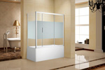 фото Шторка для ванны aquanet practic ae10-b-150h150u-cp прозрачное стекло (ae10-b-150h150u-cp)