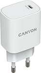 Сетевой адаптер для быстрой зарядки Canyon H-20-02 Type-C 20W Power Delivery белый