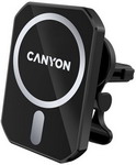Магнитный автомобильный держатель с беспроводной зарядкой для iPhone 12/13 Canyon CM-15 15W черный CNE-CCA15B01