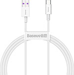 фото Дата-кабель baseus с функцией быстрой зарядки usb на type-c 66вт 2м superior белый catys-a02