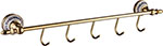 Планка с крючками 5 крючков Savol 68b S-06875B защёлка аллюр арт l45 8 pb без ручек торц планка 25 мм золото