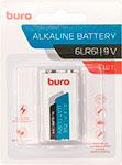 Батарейка Buro Alkaline 6LR61 9V, 1 штука, блистер