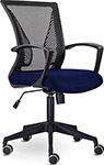 Кресло Brabix Wings MG-309, пластик черный, сетка, черное/синее, 532013 кресло premium big man серо синее more 10252314