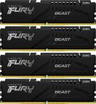 

Оперативная память Kingston DDR5 64GB (4x16GB) 5200Mhz FURY Beast Black (KF552C40BBK4-64), Черный