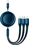 

Кабель Baseus USB-A- C+A+MFI, BM, 1.1 m, 3,5A, голубой (CAMJ010003)