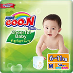 фото Подгузники-трусики goo.n cheerful baby m (6-11 кг) 54 шт.