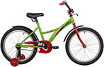 Велосипед Novatrack 20 STRIKE зеленый тормоз нож крылья корот защита А-тип без доп колес 203STRIKE.GN22