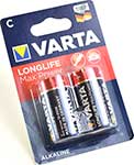 Батарейка  VARTA LONGLIFE MAX P. C бл.2 батарейка varta longlife aa бл 4
