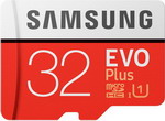 Карта памяти Samsung MicroSDHC 32 Гб class 10 UHS-I EVO+ с адаптером MB-MC 32 GA/RU - фото 1