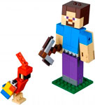 

Конструктор Lego Большие фигурки Minecraft Стив с попугаем 21148