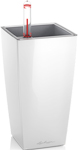 Настольное кашпо с автополивом Lechuza MINI-CUBI, с субстратом в комплекте, пластик, белое, Ш9 Д9 В18 см, 0,8 л, 18120 кашпо для ов lechuza цилиндро 13943 ø23 м пластик серый
