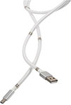 Дата-кабель mObility USB - Type-C, белый, скручивание на магнитах