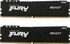 

Оперативная память Kingston DDR4 64GB (2x32GB) 3200MHz FURY Beast Black (KF432C16BBK2/64), Черный