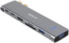 Универсальный адаптер Mokin MOUC2206, HDMI, USB C, USB A x 2, USB C PD, RJ45, SD/Micro SD, Type C
