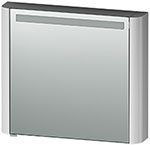 фото Зеркальный шкаф am.pm sensation правый 80 см с подсветкой серый шелк глянцевая (m30mcr0801fg)