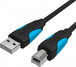 фото Кабель vention usb 2.0 am/bm 3м черный