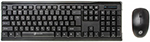 Клавиатура мышь Oklick 230M клав:черный мышь:черный USB беспроводная