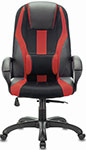 Кресло Brabix PREMIUM ''Rapid GM-102'', НАГРУЗКА 180 кг, экокожа/ткань, черное/красное, 532107 кресло компьютерное brabix premium rapid gm 102 экокожа ткань черное красное 532107